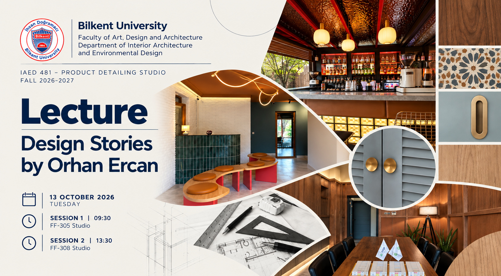 “Design Stories” Lecture by our alumnus, interior architect Orhan Ercan